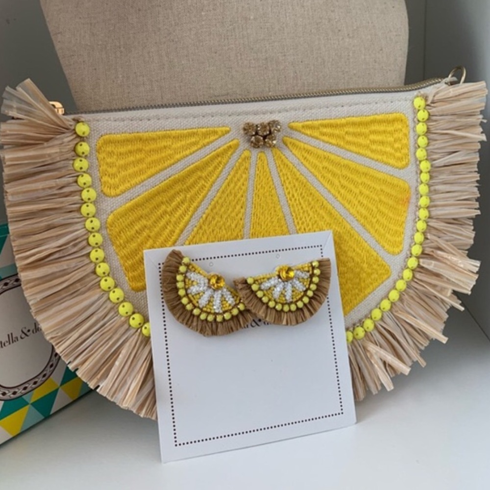 S&D🍋LTD EDITION Raffia🍋Lemon Drop Earrings - Picture 7 of 10